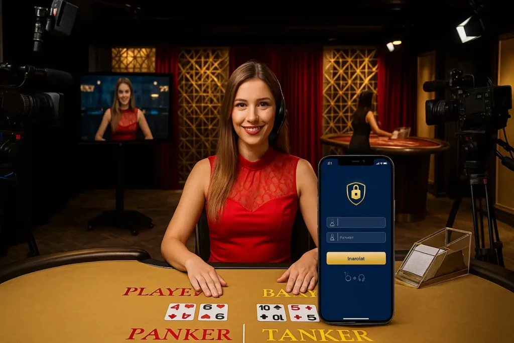 99exch live casino studio with professional dealers, HD cameras, and gaming tables